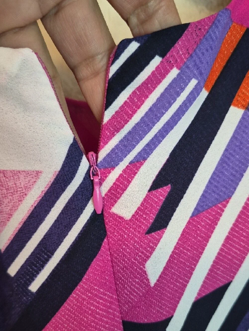 Rose &‎ Olive Women's Pink and Purple Geometric Sleeveless Camisole Size M